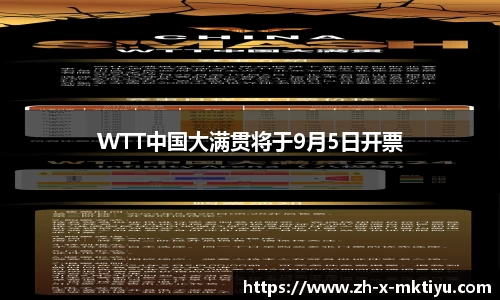 WTT中国大满贯将于9月5日开票